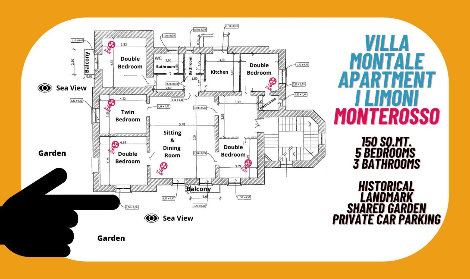 Villa Montale Apartment I Limoni Монтеросо ал Маре Екстериор снимка