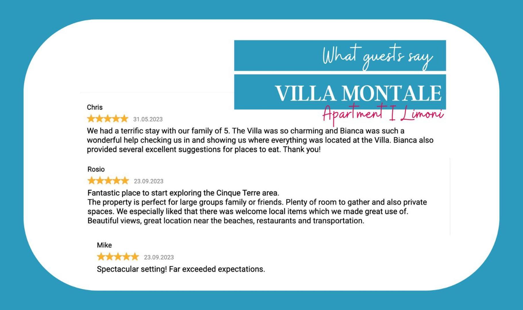 Villa Montale Apartment I Limoni Монтеросо ал Маре Екстериор снимка